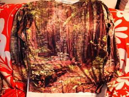 Forest Trees Long Sleeve T-SHIRT Shirt - £12.06 GBP