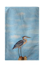 Betsy Drake Blue Heron on Stump Kitchen Towel - £23.34 GBP
