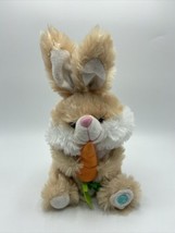 Dan Dee Plush Bunny Rabbit Eating Carrot Munching Sounds Animated Tan - £6.81 GBP
