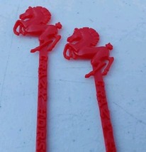 Crazy Horse Saloon Drink Stirrer Miami Beach Florida Cocktail Plastic Ba... - $17.69
