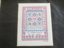 Mounted A Friend Loveth At All Times Counted Cross Stitch Sampler - 8&quot; X 10&quot; - £7.40 GBP