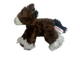 Aurora Horse Stuffed Animal 6” Plush Dark Brown - £5.77 GBP