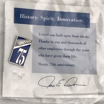 United Airlines Crew Pin 75th Anniversary On Card New - £7.95 GBP
