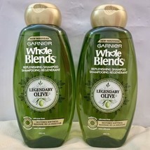 2 Pack LARGE Garnier Whole Blends Legendary Olive Replenishing Shampoo 22 oz NEW - $49.49