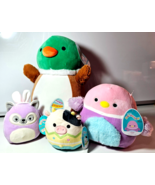 Squishmallow Easter Lot 15&quot;Avery Duck 7&quot;Purple Bunny 6&quot;Connor Cow 9&quot;Lilb... - £58.37 GBP