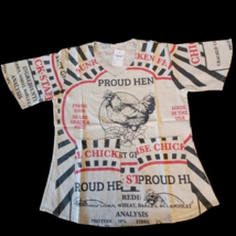 Flour Sack Proud Hen Feed Sack Top T Shirt Vintage Look Cotton One Size Tee - $46.41