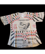 Flour Sack Proud Hen Feed Sack Top T Shirt Vintage Look Cotton One Size Tee - $63.47 CAD