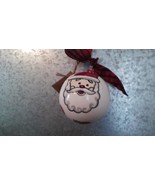 Santa Claus with Candy Cane Ceramic Ball Ornament - $34.21 CAD