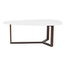 48" White And Brown Wood Triangle Coffee Table - $5,179.91 MXN