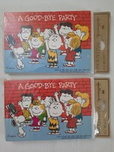 2 Packages VTG 70&#39;s Hallmark Party Invitations Peanuts Gang Snoopy Good-Bye NIP - £11.69 GBP