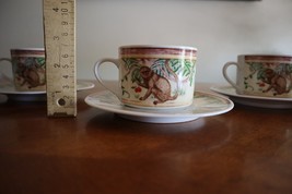 American Atelier Domestications MONKEY ISLAND Lot Set 4x Coffee Cup w/ S... - $619.35 MXN