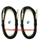 2 Pack 12ft 1/4&quot; Instrument Guitar Bass Amp Keyboard Audio Cable Cord Wi... - £14.19 GBP