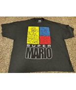 Nintendo Super Mario T-Shirt Mens 5XL Charcoal Gray Short Sleeve Crew Neck - £10.07 GBP