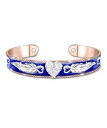 Guardian Angel Solid Copper Blue Enamel Engraved Always By My Side Cuff ... - £63.90 GBP