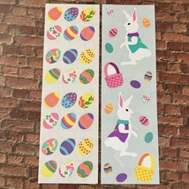 Mrs Grossman Vintage - 2 Sheets 2x6&quot; Easter Themed Stickers Eggs And Bunny - £9.33 GBP