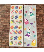 Mrs Grossman Vintage - 2 Sheets 2x6&quot; Easter Themed Stickers Eggs And Bunny - $16.28 CAD