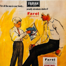 1962 Farah Clothing Advertisement Vintage Farel Woven Fabric Fashion DWXX3 - $465.81 MXN