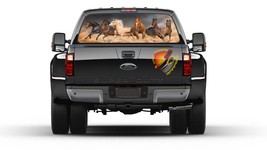 Horses Running Perf Rear Window Perforated  Graphic Decal SUV Truck Perf... - £39.95 GBP