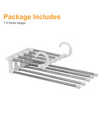 5 In 1 Pants Rack Multi-Functional Shelves Stainless Steel Wardrobe Magi... - $25.99 CAD