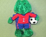 BABY GUND SOCCER FROG PLUSH RATTLE MOST VALUABLE BABY MVB 12&quot; STUFFED AN... - $18.00