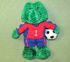 Baby Gund Soccer Frog Plush Rattle Most Valuable Baby Mvb 12" Stuffed Animal - $18.00