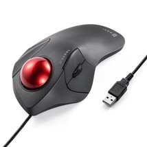 Sanwa Wired Ergonomic Trackball Mouse, Optical Rollerball Mice, Programmable Sil - £64.94 GBP