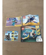 Lot of 4 Lego Creator Instruction Manuals Only 31008 31015 31062 31094 - $8.00