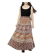 Women Wrap skirt Jaipur Indian Cotton Maxi 38&quot;(Free Size upto 46&quot;-XXXL)T... - £25.28 GBP