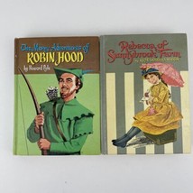 Vintage Book Lot of 2 Whitman Classics Robin Hood, Rebecca Of Sunnybrook Farm - £7.89 GBP