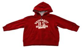 Tommy Hilfiger Little Boy&#39;s Size 2T Full Zip Red Hoodie Hooded Sweatshirt - $34.64