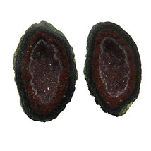 Tabasco -Tiny Mexican Baby Geode  Polished Halves for  Jewelry * Display TEX1815 - £14.23 GBP