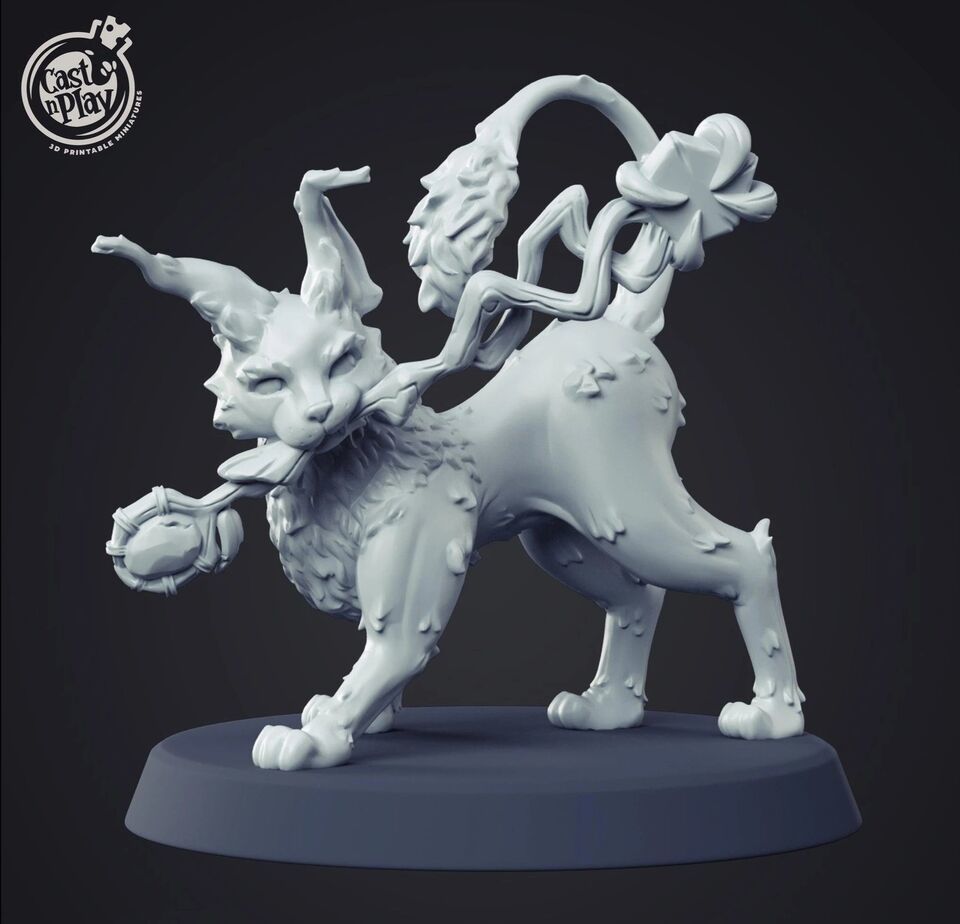 3D Printed Cast n Play Cat Familiar 28mm 32mm D&amp;D - $5.84+