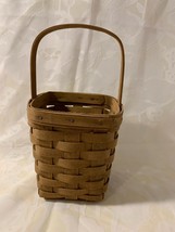 Longaberger Baskets Handwoven USA with Handle 10-1/2&quot; Tall Up to Handle - £18.62 GBP