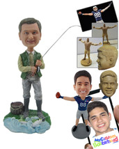 Personalized Bobblehead Fisherman Pal Waiting For His Catch - Sports &amp; Hobbies F - £72.72 GBP
