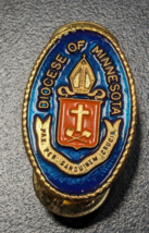 Diocese of Minnesota - PAX PER SANGUINEM CRUCIS-  Enamel Lapel Hat Pin - £15.52 GBP