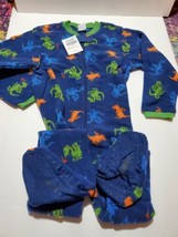 Vintage Gymboree 2003 dinosaur  pajamas sz 4 brand new boys footie footed nwt - £27.05 GBP