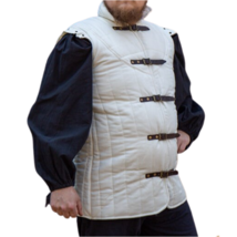 Medieval thick padded aketon Coat under armor jacket costume body protection sca - £49.53 GBP