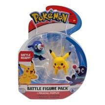 Wicked Cool Toys Pokemon Battle Figure Pack Pikachu and Popplio Battle Ready - £15.69 GBP