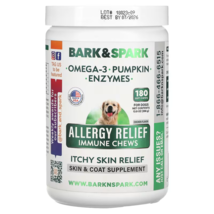 Dog Allergy Relief Chews -Anti-Itch  skin &amp; Coat Supplement - omega 3 - £20.92 GBP