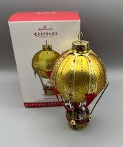 Hallmark Keepsake Ornament Festive Flyer Artist Design Glass Metal 2016 7&quot; China - £24.28 GBP