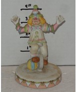 Vintage 1983 CIRCUS ROYALE Applause 5&quot; Clown On Unicycle Ceramic Figurin... - $36.01
