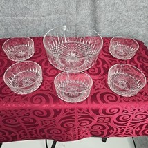 Arcoroc France Diamant Starburst Glass 6 Bowl Serving Set 9&quot; Large &amp; 5 S... - $29.98