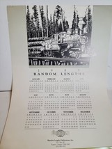 Vintage 1985 Calendar Poster Train Locomotive Random Lengths 1980s VTG - $24.98