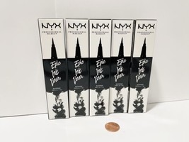 5 NYX Epic Waterproof Makeup Ink Eye Liner Liquid Eyeliner Black 0.03oz 1ml - £27.91 GBP