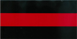 Fire Dept Department Thin Red Line Decal Vinyl Bumper Sticker (3.75&quot;x7.5&quot;) - £18.11 GBP