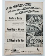 20th Century Fox March of Time Reel Youth Naval Victories 1943 Vintage P... - $9.89