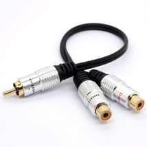 GLHONG RCA Splitter Cable 1 RCA Mono Male to 2 RCA Phono Female Y Adapter Cord,  - £11.09 GBP