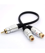 GLHONG RCA Splitter Cable 1 RCA Mono Male to 2 RCA Phono Female Y Adapte... - £11.08 GBP