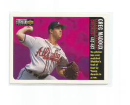 Greg Maddux (Atlanta Braves) 1996 Upper Deck Collector&#39;s Choice Checklist #754 - £4.01 GBP