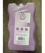 Manna Ice Packs Set Of 5 Purple  6.2in X 3.9in X .78. New. - $7.91